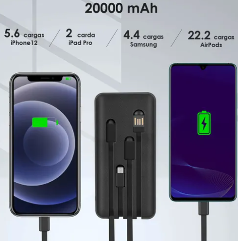 Power Bank Batería Portátil 20000 Mah Un