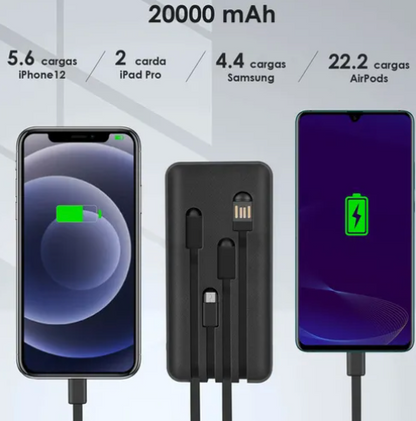 Power Bank Batería Portátil 20000 Mah Un
